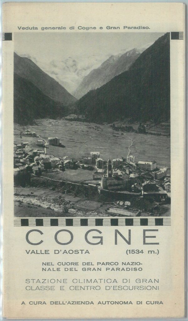 80431 - ITALIA - MAPPA Turistica  - VALLE D'AOSTA Cogne 1934 - Vintage Map