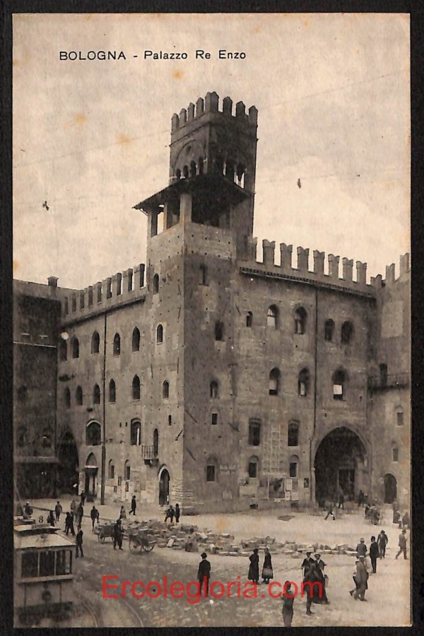 ae2063 - CARTOLINA  D'EPOCA - Bologna Città - Palazzo Re Enzo