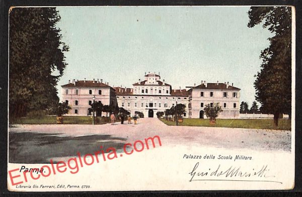 ah5392 - CARTOLINA D'EPOCA - Parma Città - Palazzo della Scuola Militare
