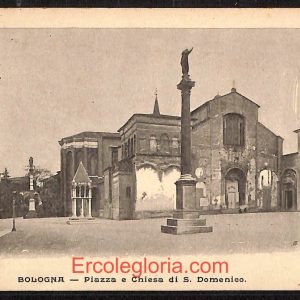 ae2070 - CARTOLINA  D'EPOCA - Bologna Città - Piazza e Chiesa di S. Domenico