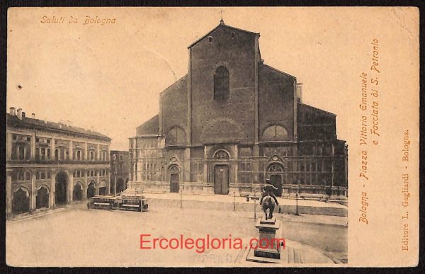 ae2086 - CARTOLINA  D'EPOCA - Bologna Città - Piazza Vittorio Emanuele