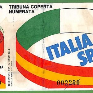 ZA2339 - Vecchio  BIGLIETTO PARTITA  CALCIO - 1986 : Italy vs Spain