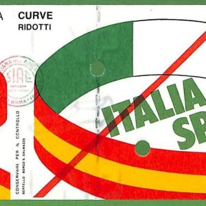 ZA2342 - Vecchio  BIGLIETTO PARTITA  CALCIO - 1986 : Italy vs Spain