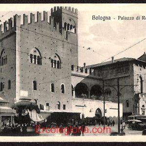ae2093 - CARTOLINA  D'EPOCA - Bologna Città - Palazzo di Re Enzo