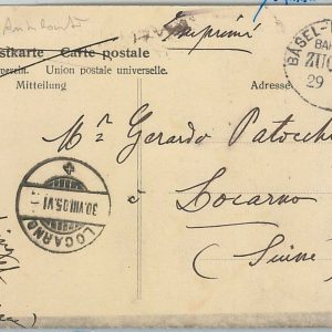 50788 - GERMANY - POSTCARD to SWITZERLAND with AMBULANT POSTMARK: Luxembourg