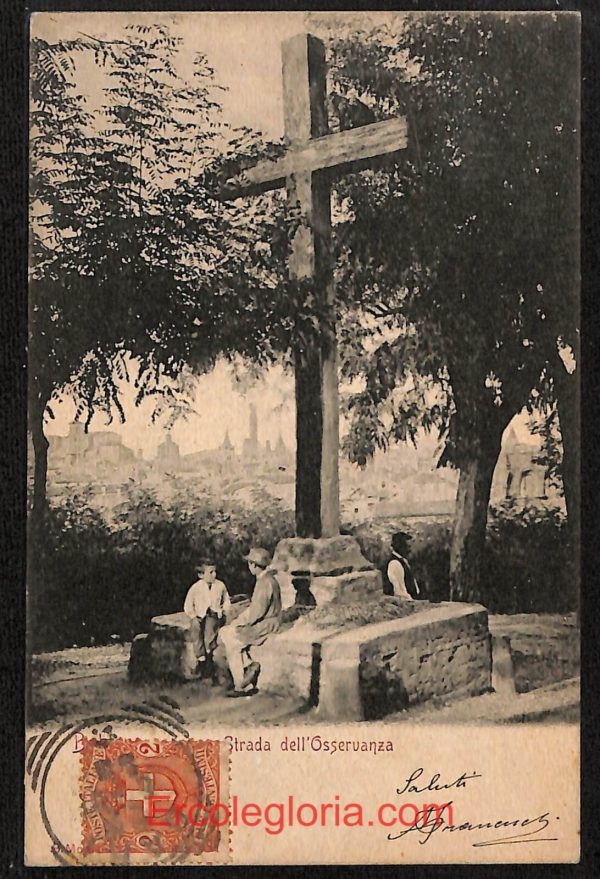ae2095 - CARTOLINA  D'EPOCA - Bologna Città - Strada dell' Osservanza  1901