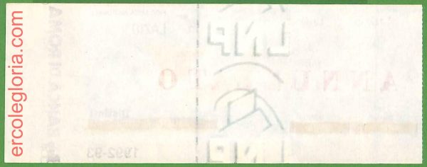 ZA2050 - Vecchio  BIGLIETTO PARTITA  CALCIO - 1992/1993 : Lazio vs Parma - immagine 2