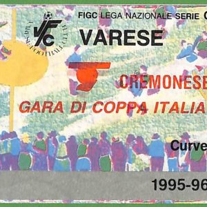 ZA2136a - Vecchio  BIGLIETTO PARTITA  CALCIO - 1995/1996 :  Varese vs Cremonese