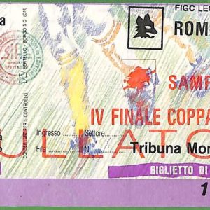 ZA1959 - Vecchio  BIGLIETTO PARTITA  CALCIO - 1991/1992 : Roma vs Sampdoria
