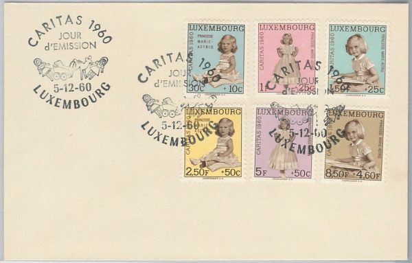 56225 - LUXEMBOURG - POSTAL HISTORY: MICHEL 631/36 FDC COVER 1960 ROYALTY Toys