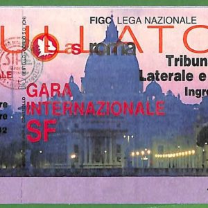 ZA1969 - Vecchio  BIGLIETTO PARTITA  CALCIO - 1992/1993 : Roma