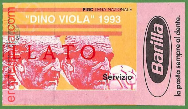 ZA1980 - Vecchio  BIGLIETTO PARTITA  CALCIO - 1993 : ''Dino Viola''