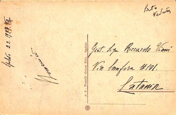 ac2966 - CARTOLINA  D'EPOCA - Perugia Provincia - SPOLETO  1927 - immagine 2