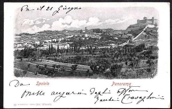 ac2996 - CARTOLINA  D'EPOCA - Perugia Provincia - SPOLETO  1908