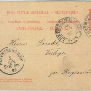 70015 - LUXEMBOURG - POSTAL HISTORY - Postal Stationery Card  1900