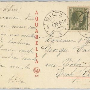 42279  - LUXEMBOURG - POSTAL HISTORY - POSTCARD from WILTZ 1929