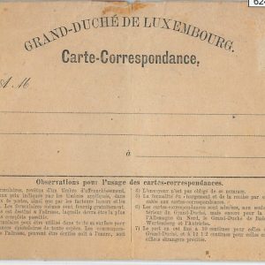 62417  - LUXEMBOURG - POSTAL STATIONERY CARD - H & G # 2