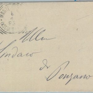 80436 - REGNO - STORIA POSTALE:  BUSTA annullo tondoquadro di MONTE GIBERTO 1894