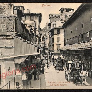 ae6852 - CARTOLINA D'EPOCA - Firenze Città - Via Por S. Maria