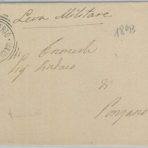 80437 - REGNO - STORIA POSTALE:  BUSTA annullo tondoquadro di MONTE GIBERTO 1893