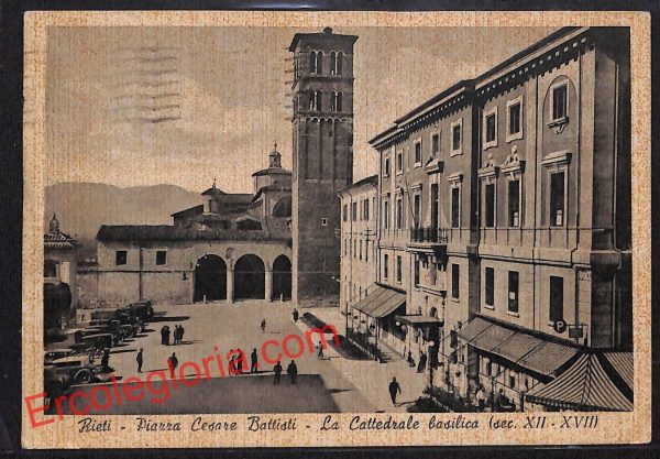 ai0448 - CARTOLINA D'EPOCA - Rieti Città - Piazza Cesare Battisti