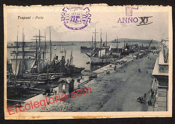 ai9266 - CARTOLINA D'EPOCA - Trapani Città - Il Porto