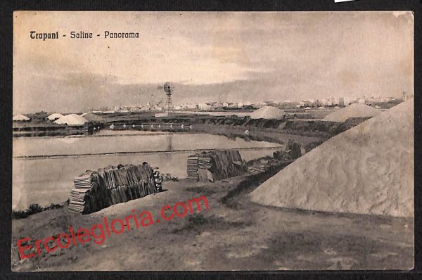 ai9267 - CARTOLINA D'EPOCA - Trapani Città - Saline - Panorama