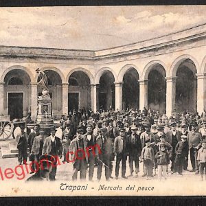 ai9273 - CARTOLINA D'EPOCA - Trapani Città - Mercato del Pesce