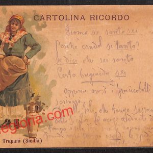 ai9276 - CARTOLINA D'EPOCA - Trapani Città - Donna di Trapani