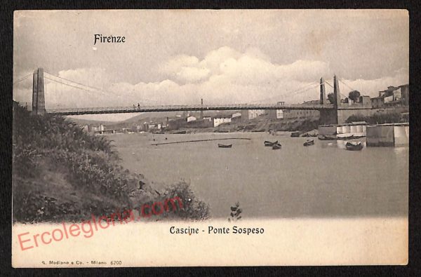 ae6853 - CARTOLINA D'EPOCA - Firenze Città - Ponte Sospeso