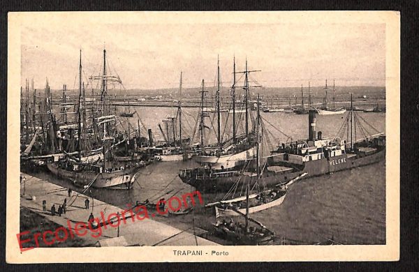 ai9285 - CARTOLINA D'EPOCA - Trapani Città - Il Porto