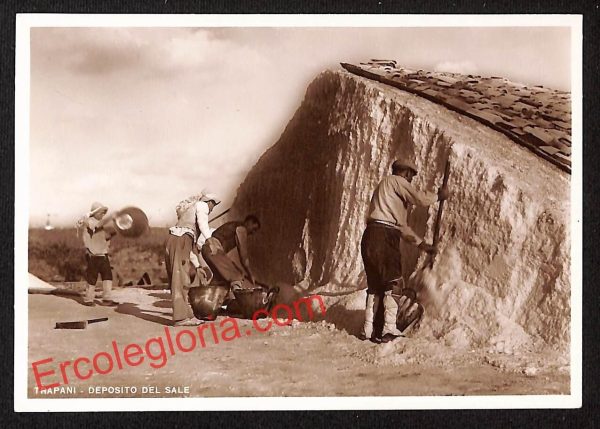 ai9290 - CARTOLINA D'EPOCA - Trapani Città - Deposito del Sale