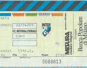 68377 - BIGLIETTO PARTITA CALCIO  Scudetto 1988-89 : INTER / Como