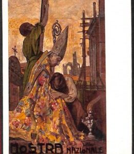 Lib397 - CARTOLINA d'Epoca Illustrata -  MOSTRA ARTE SACRA Venezia - POMI  1920