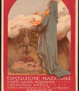 Lib350 - CARTOLINA d'Epoca Illustrata -  EXPO ARTE SACRA Venezia 1908 - PAGGIARO