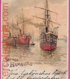ah6965  - GERMANY - VINTAGE POSTCARD Ansichtskarten - Gruss aus Hamburg