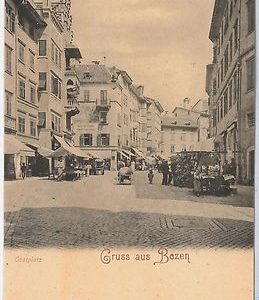 40459  CARTOLINA d'Epoca - BOLZANO Città -  GRUSS AUS: OBSTPLATZ