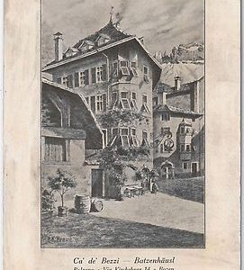 40475 PUBBLICITA'  d'Epoca - BOLZANO -  Batzenhausl - Ca de Bezzi - NO CARTOLINA
