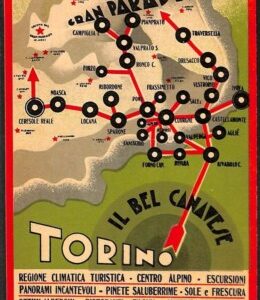 Lib437 - CARTOLINA d'Epoca llustrata - FERROVIA GRAN PARADISO Torino DIULGHEROFF