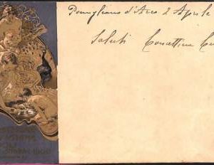 Lib0813 - CARTOLINA d'Epoca - PUBBLICITARIA Illustrata - HOHENSTEIN  NAPOLI 1900