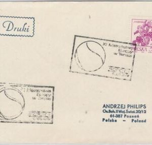 54463 - POLAND - Postal History - Nice SPORTS postmark on COVER: TENNIS 1979
