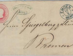 82002 - GERMANY Hannover - Postal History - STATIONERY COVER from EMDEN