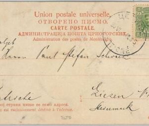 66011 - MONTENEGRO  - POSTAL HISTORY - POSTCARD to AUSTRIA  1908