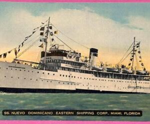 af8151 - DOMINICANA- VINTAGE POSTCARD - 1951 - Ship "NUEVO DOMINICANO"