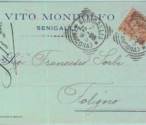 97404 - CARTOLINA d'Epoca -  ANCONA  provincia  - SENIGALLIA   1898 tondoquadro