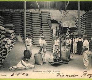 ah0138 - BRAZIL - VINTAGE POSTCARD - Santos - Coffe Warehouse - 1906