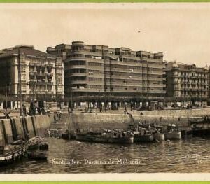af3856  - SPAIN - VINTAGE POSTCARD - Santander - Darsena de Molnedo