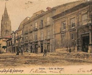 af3843 - SPAIN - VINTAGE POSTCARD - Oviedo - Calle de Porlier - 1907