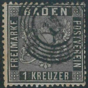 77914d - GERMANY Baden -  STAMP:  Michel  #  9  -  USED