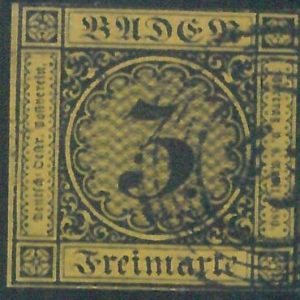 77885c- GERMANY Baden -  STAMP:  Michel  #  2a   - USED  - Nice